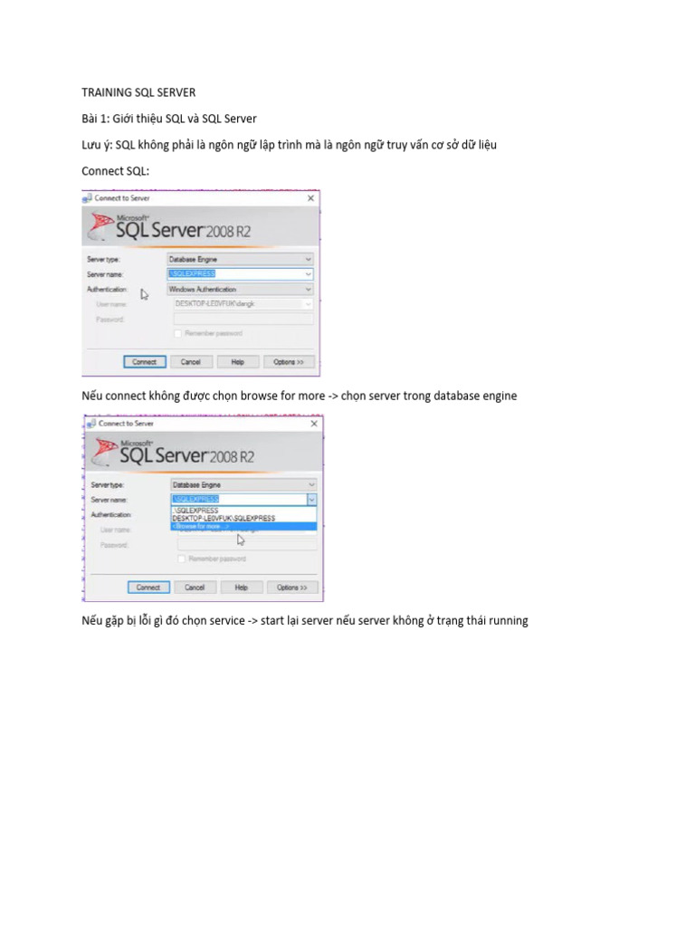 Training SQL Server | PDF