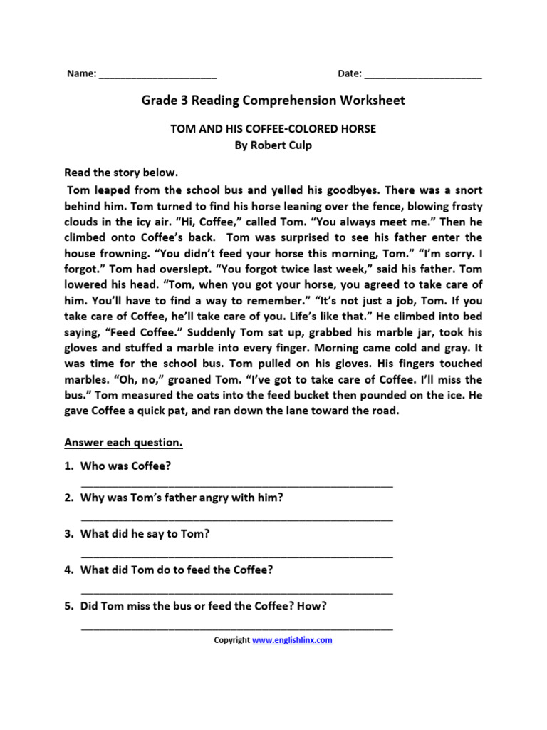 3rd Tom and Coffee Colored Horse | PDF