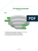 Open Pit Design Essentials - Course Notes