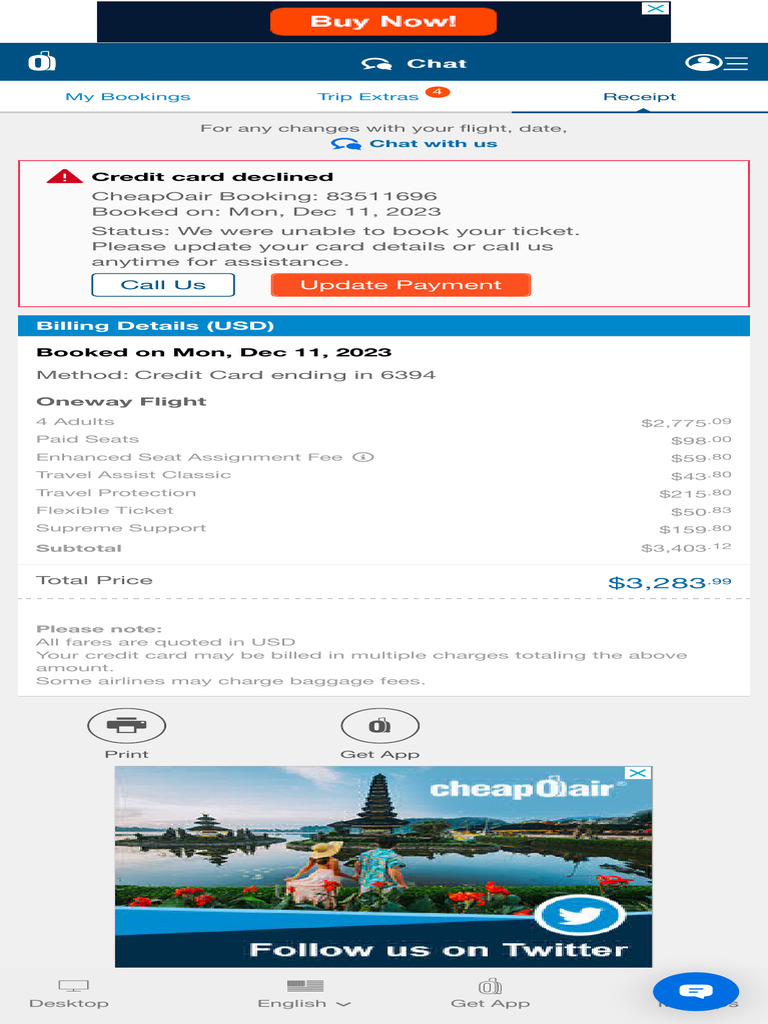 cheapoair booking number canada