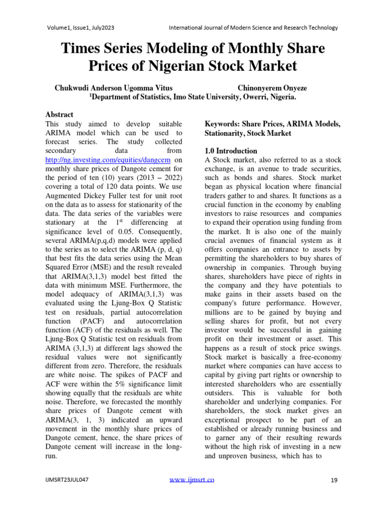 times-series-modeling-of-monthly-share-prices-of-nigerian-stock-market