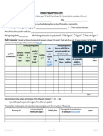 OPP - Organic Product Profile Form