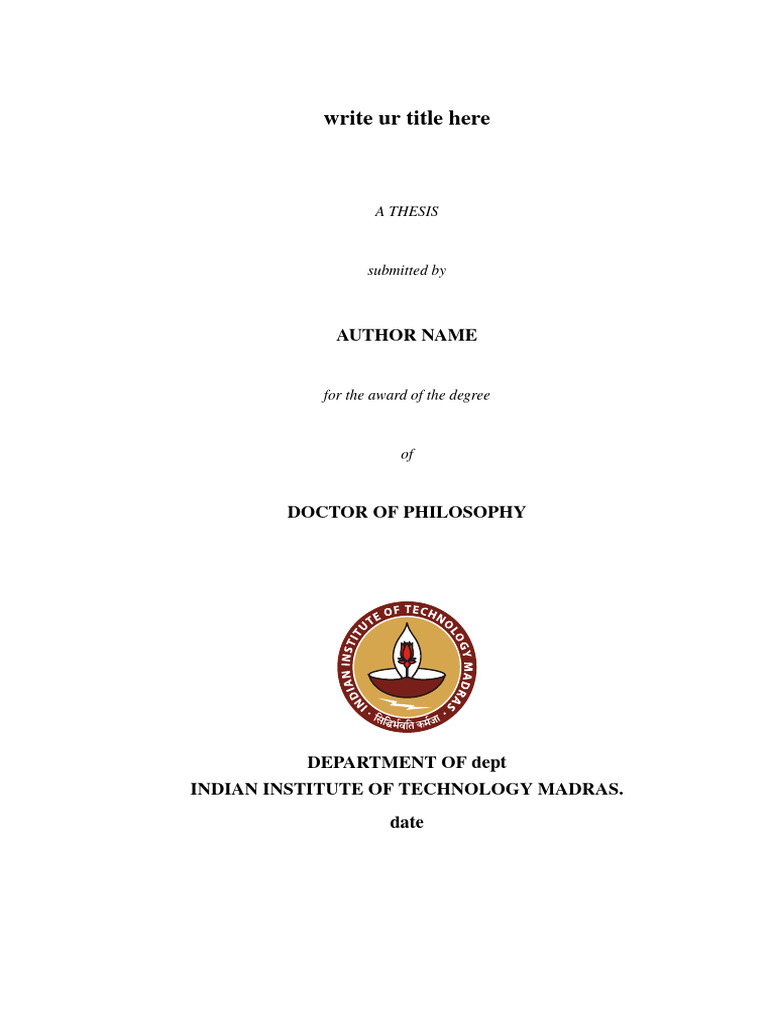 Thesis Template | PDF