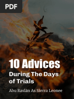 10 Advices During The Days of Trials