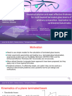 Analytical Solution and Exact Effective Thickness For Multi Layered Laminated Glass Beams of Arbitrary Composition