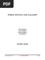 Public Finance and Taxation