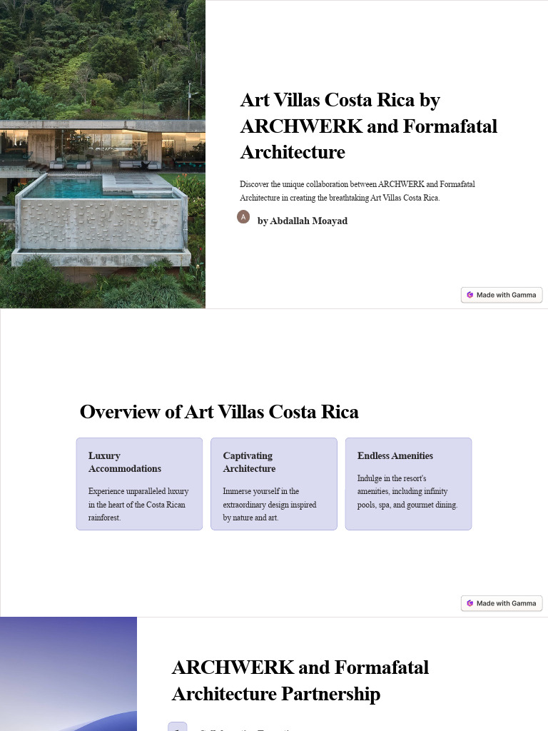 Art Villas Costa Rica: Sustainable Luxury | PDF | Nature | Sustainability