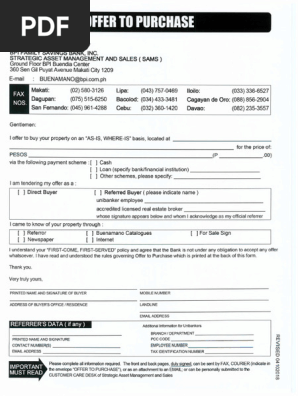 Offer to Purchase 