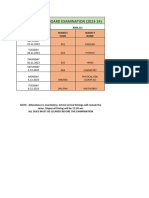 Pre-Board Datesheet Xii Sci