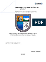 Aplicaciones de La Ingeniería Sanitaria en La Protección Ambiental y La Salud Pública (Daniel Ruiz Urbano - I Ciclo - InG. SANITARIA)