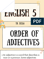 Order of Adjectives
