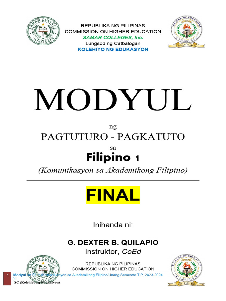 Handout FL 1 Final | PDF
