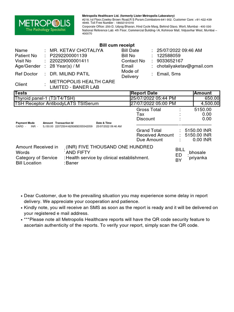Medical Report Bill PDF Public Services Social Programs