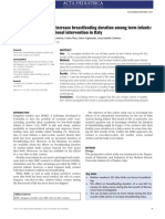 Use of Baby Carriers To Increase Breastfeeding Duration Among Term Infants The Effects of An Educational Intervention in Italy