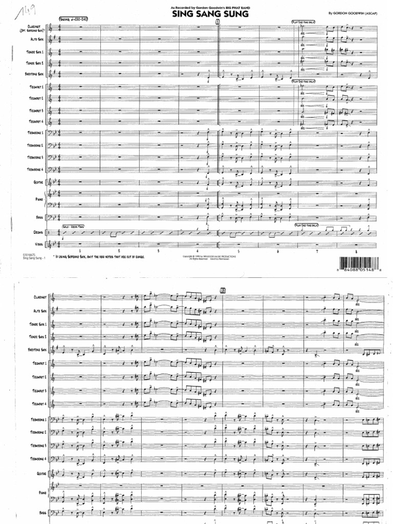 Sing Sang Sung Score | PDF