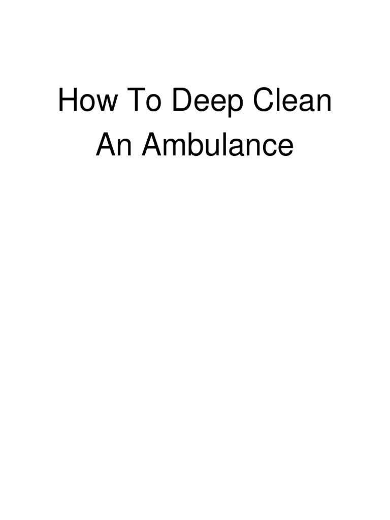 Vehicle Deep Clean | PDF