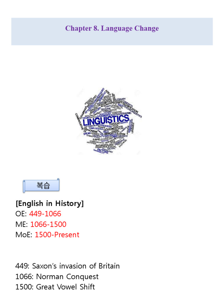 Chapter 8. Language Change | PDF