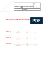 SOP For Sampling of Packing Material in Production Area