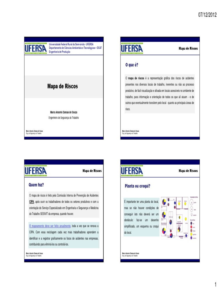 Mapa de Riscos: Guia Completo e Exemplos | PDF