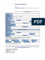 Hoja de Inscripción a Nuestros Talleres y Cursos