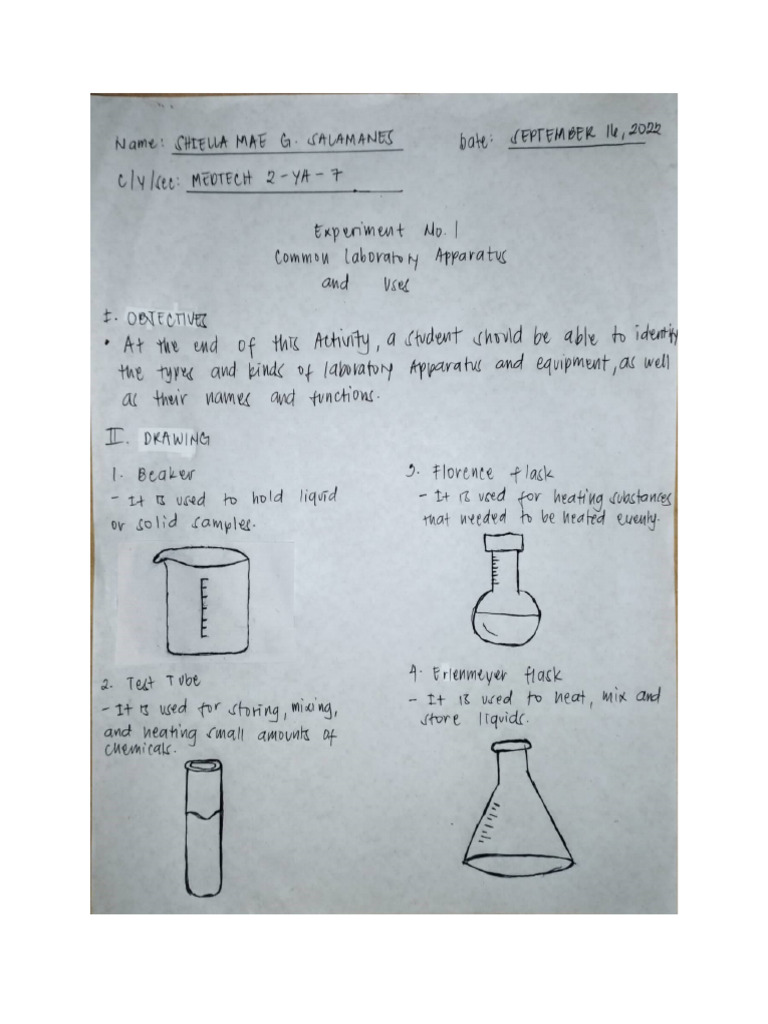 Lab Apparatus and Equipment PDF