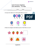 Evaluación Formativa Diagnóstica Pensamiento Matemático Santillana Pre Kinder 2023