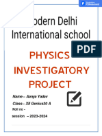 Physics project on 