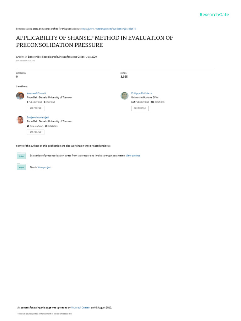 SHANSEP Method for Preconsolidation Pressure | PDF | Soil Mechanics ...