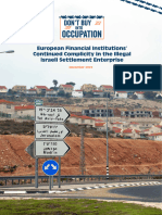 European Financial Institutions' Continued Complicity in The Illegal Israeli Settlement Enterprise