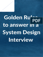 System Design Golden Rules