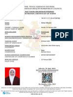 The Indonesian Health Workforce Council: Registration Certificate of Nurse