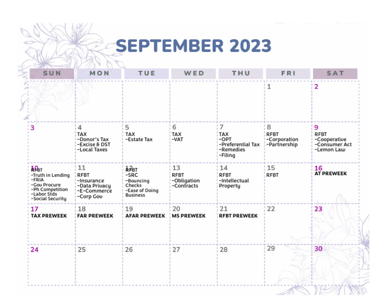 CPALE Calendar PDF