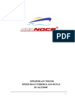 Spesifikasi Teknis Speed Boat Fiberglass 80 Pax SF-18.55300P