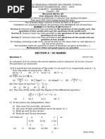 Maths Selection Paper 12 2023-2024