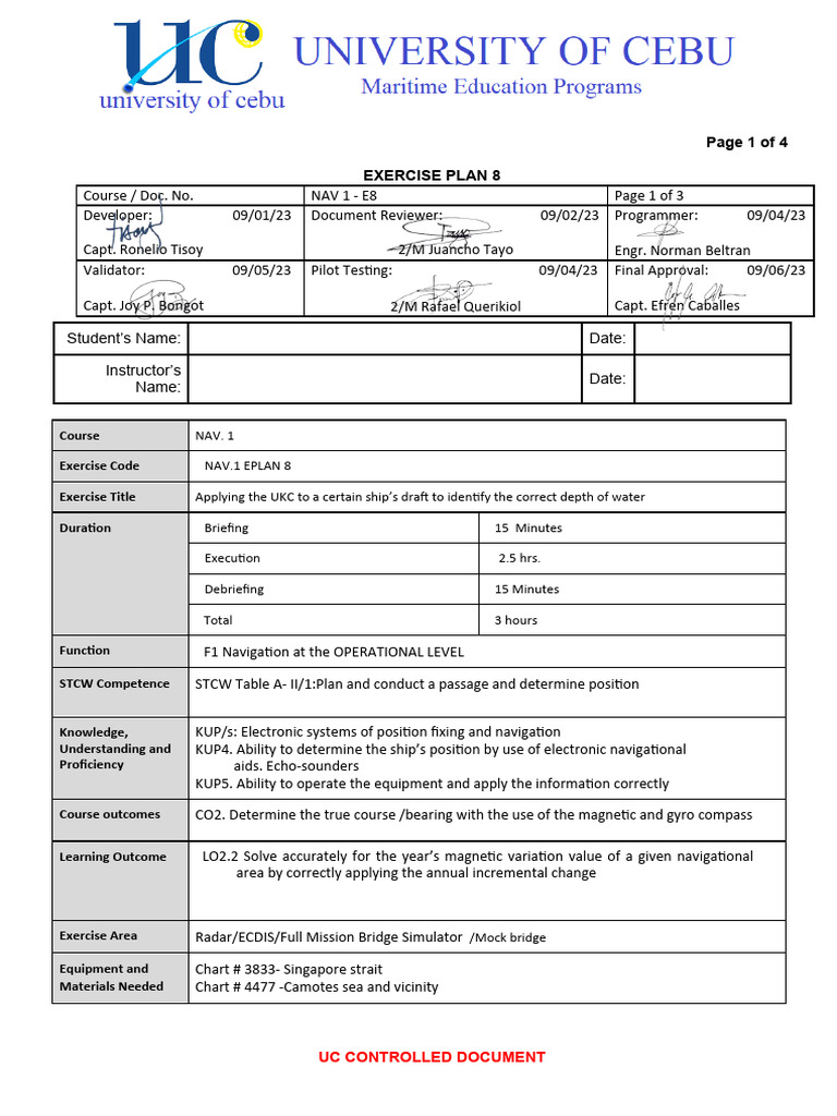 E8 Calculate Variation PDF Compass Navigation