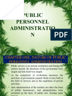 Public Personnel Administratio N