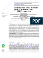R&D Intensity and Firms Dividend Policy Evidence From BRICS Countries (10-1108 - JAAR-02-2022-0027)