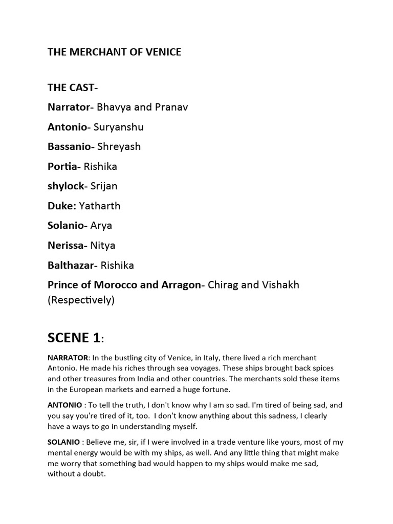 The Merchant of Venice-1 | PDF | The Merchant Of Venice | Shylock