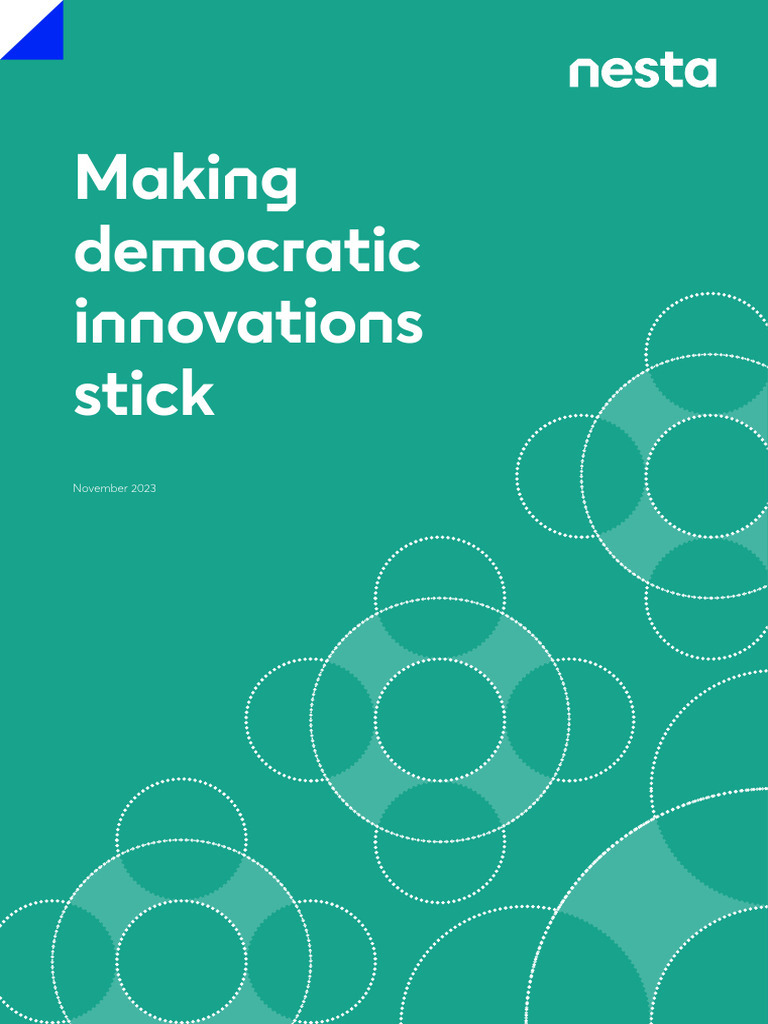 Making Democratic Innovations Stick 0RQMJNp | PDF | Innovation | Social ...