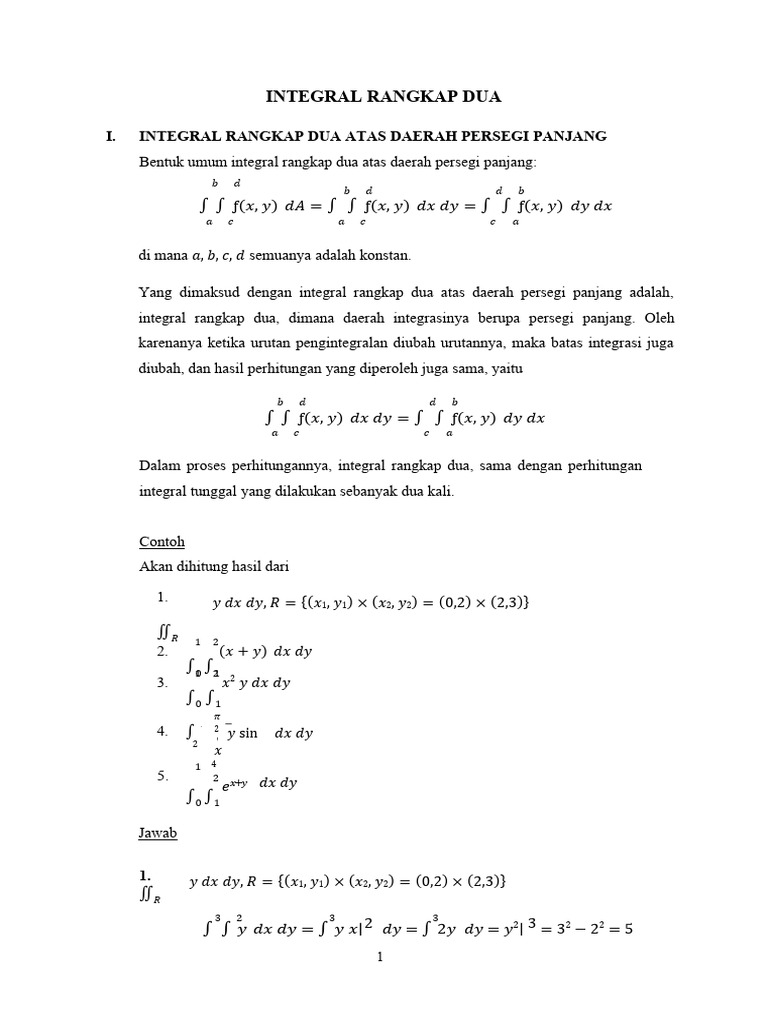 Integral Rangkap | PDF