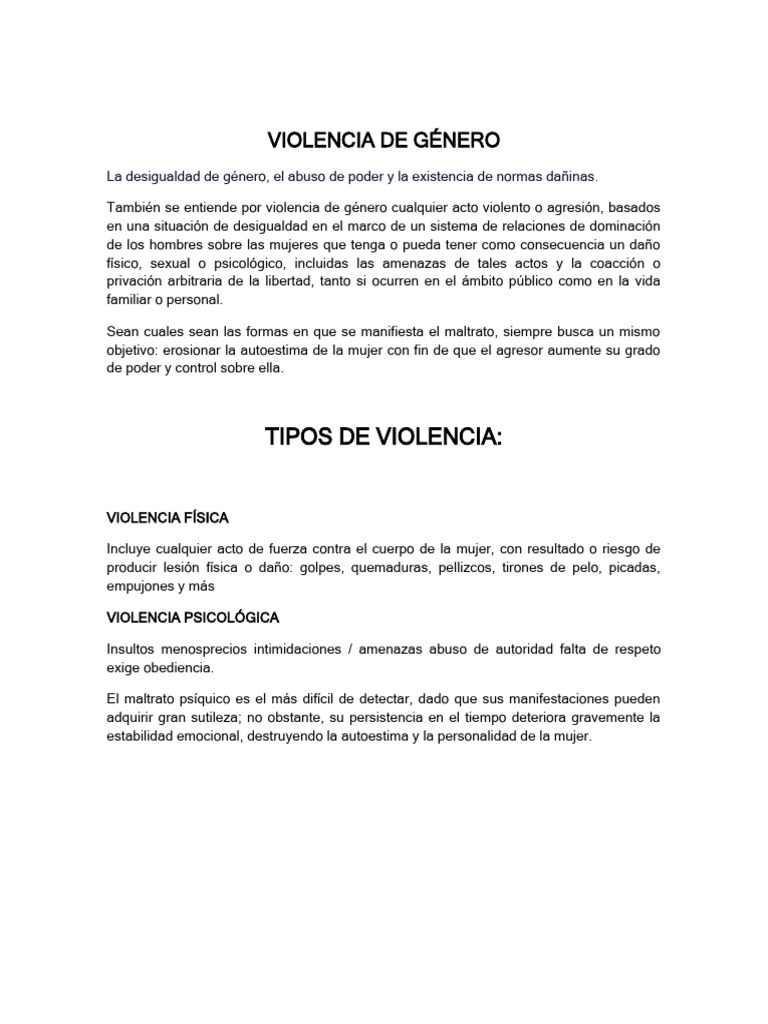Violencia de Genero | PDF | Violencia | La violencia contra las mujeres