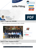 GNUMS Subject Profile Training
