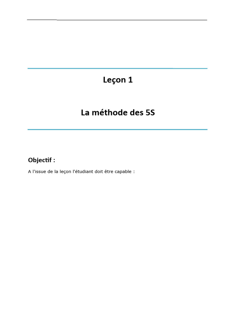 La Méthode 5S | PDF | Sécurité