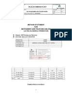 Method Statement for Inst Cable Laying