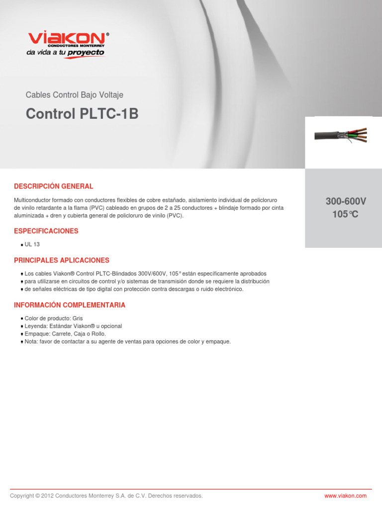 Catalogo Completo Cableado Control Mexico | PDF | Conductor electrico ...