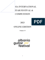 Albanian Guitar Competition 2023 Category - III
