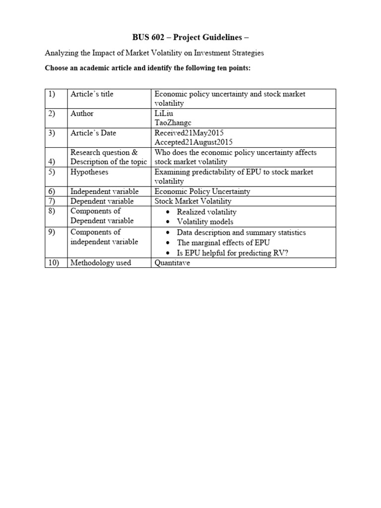 Project Template | PDF