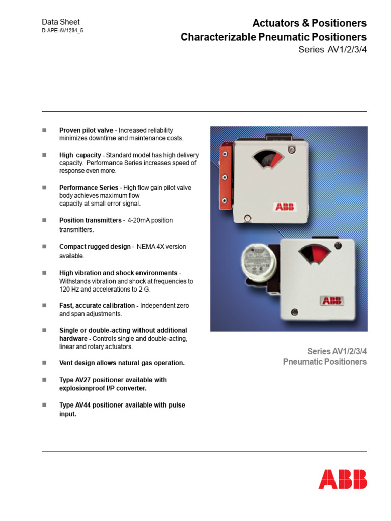 ABB Characterizable Pneumatic Positioners | PDF