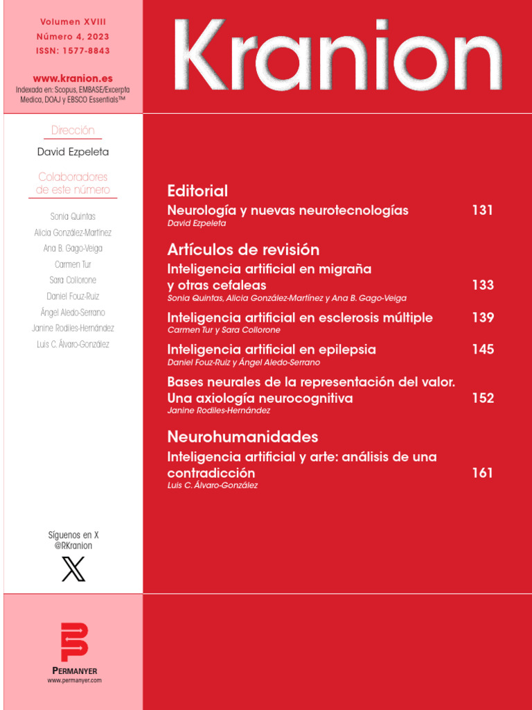 Kranion 23 18 4 | PDF | Migraña | Inteligencia (IA) y semántica
