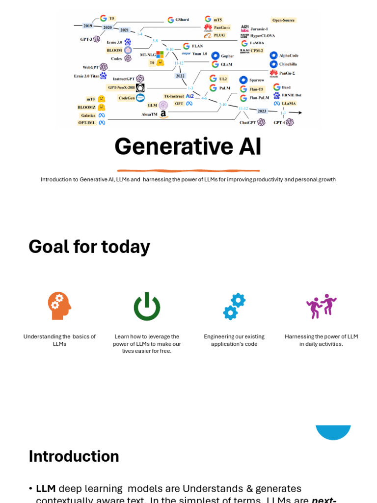 Generative AI and LLMs Overview | PDF | Technology & Engineering